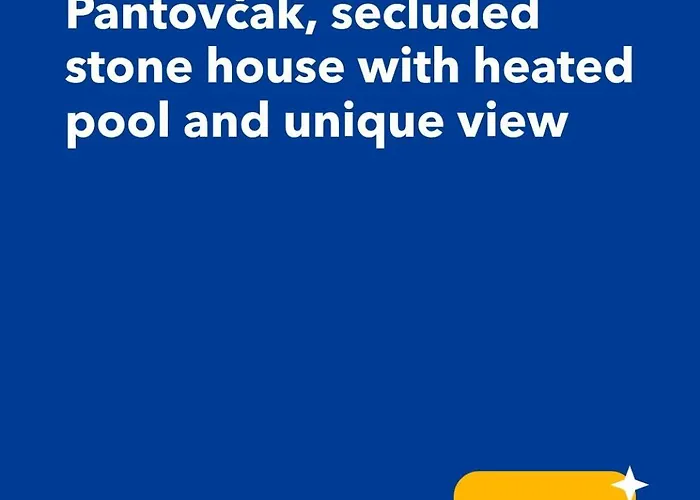 Gasthof House Pantovcak, Secluded Stone House With Heated Pool And Unique View