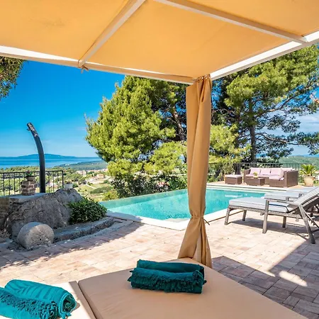 House Pantovcak, Secluded Stone House Without Other Guests,with Heated Pool And Unique View Rab Town