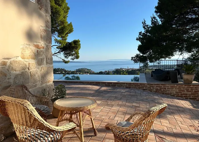 House Pantovcak, Secluded Stone House With Heated Pool And Unique View